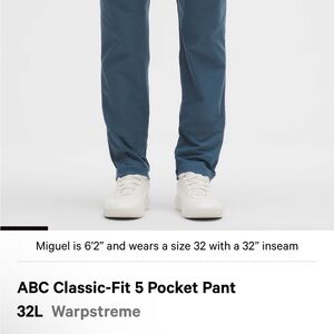 Lululemon Athletica Men's Iron Blue Chinos